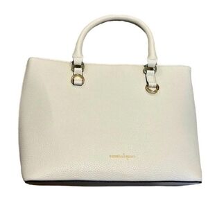 Nanette Lepore Cream Tote with Gold Details